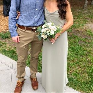 Skye Chiffon Revelry Dress- Silver Sage